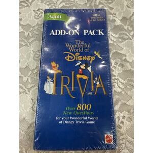 Vtg 1998 Wonderful World of Disney Trivia Game Add-On Pack Adult New Sealed